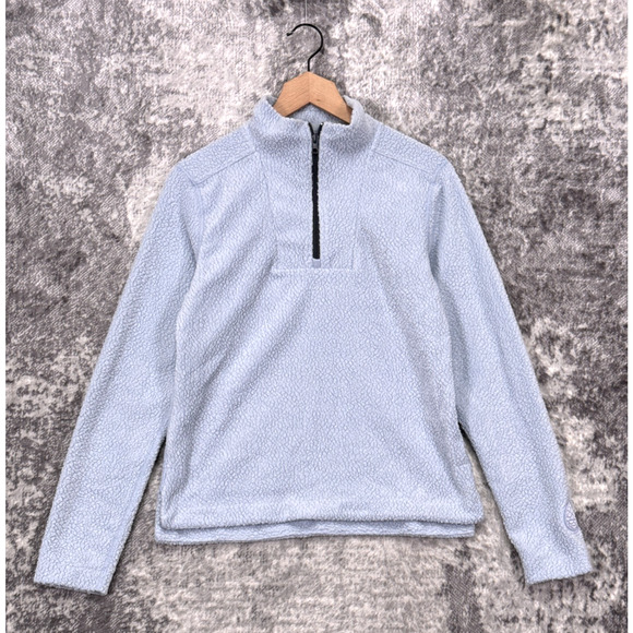 Stio Tops - STIO Sweatshirt XS Womens Rawlins Light Blue Shearling Fleece 1/2 Zip Pullover